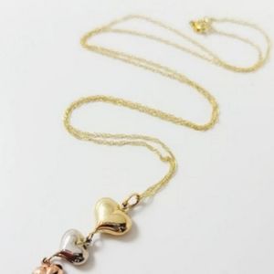 10K Gold Hearts Necklace